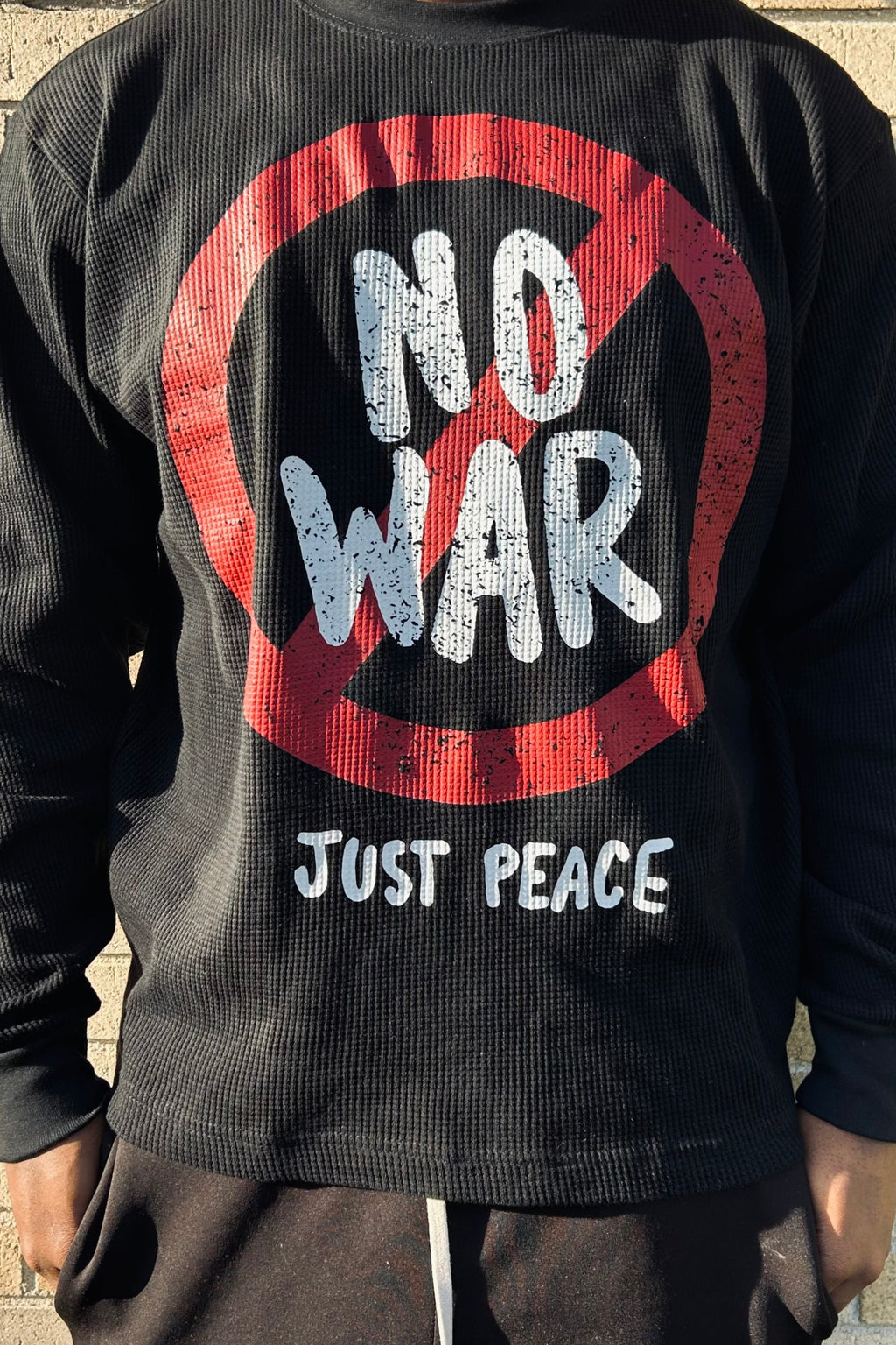 Black No War Just Peace Thermal