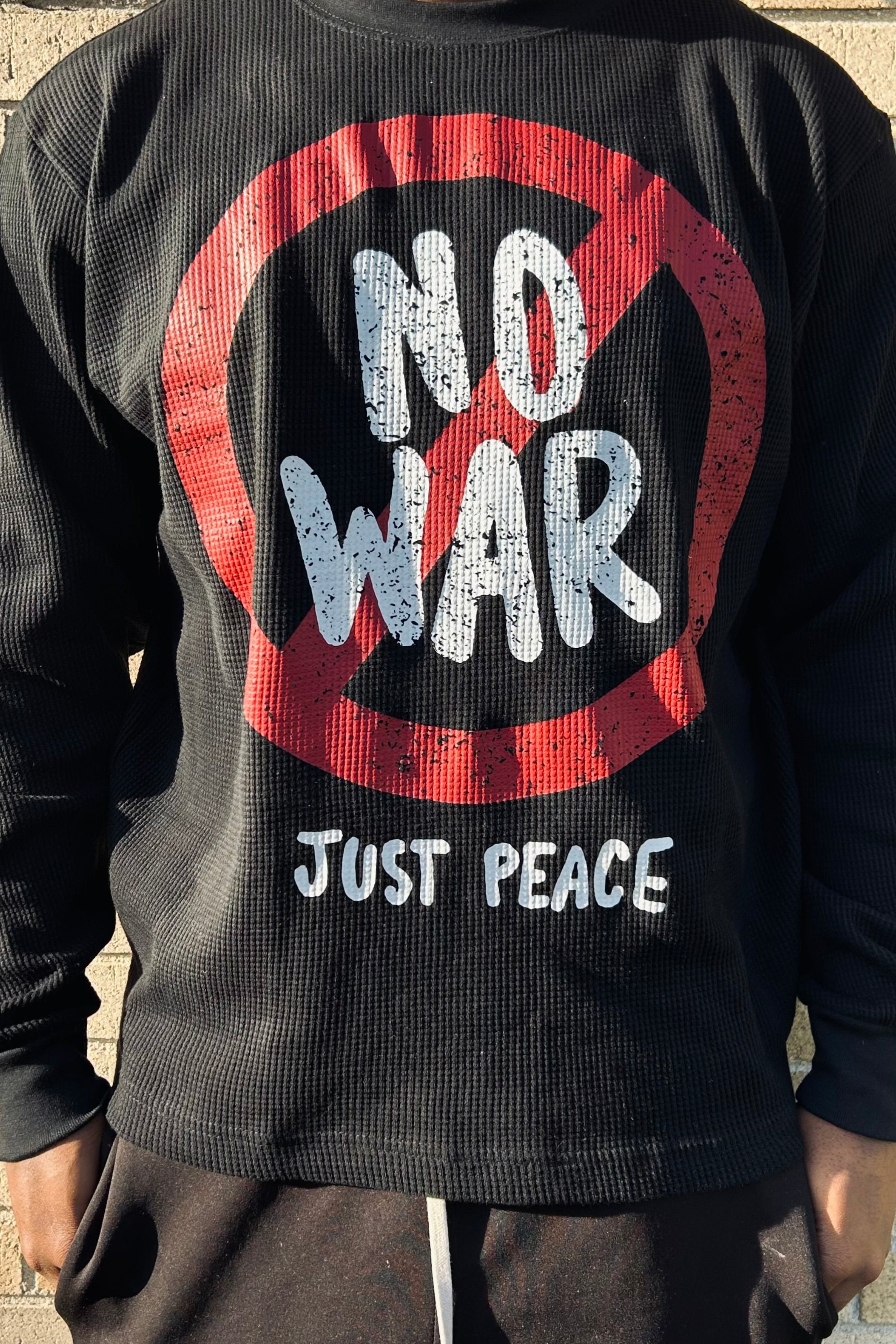 Black No War Just Peace Thermal