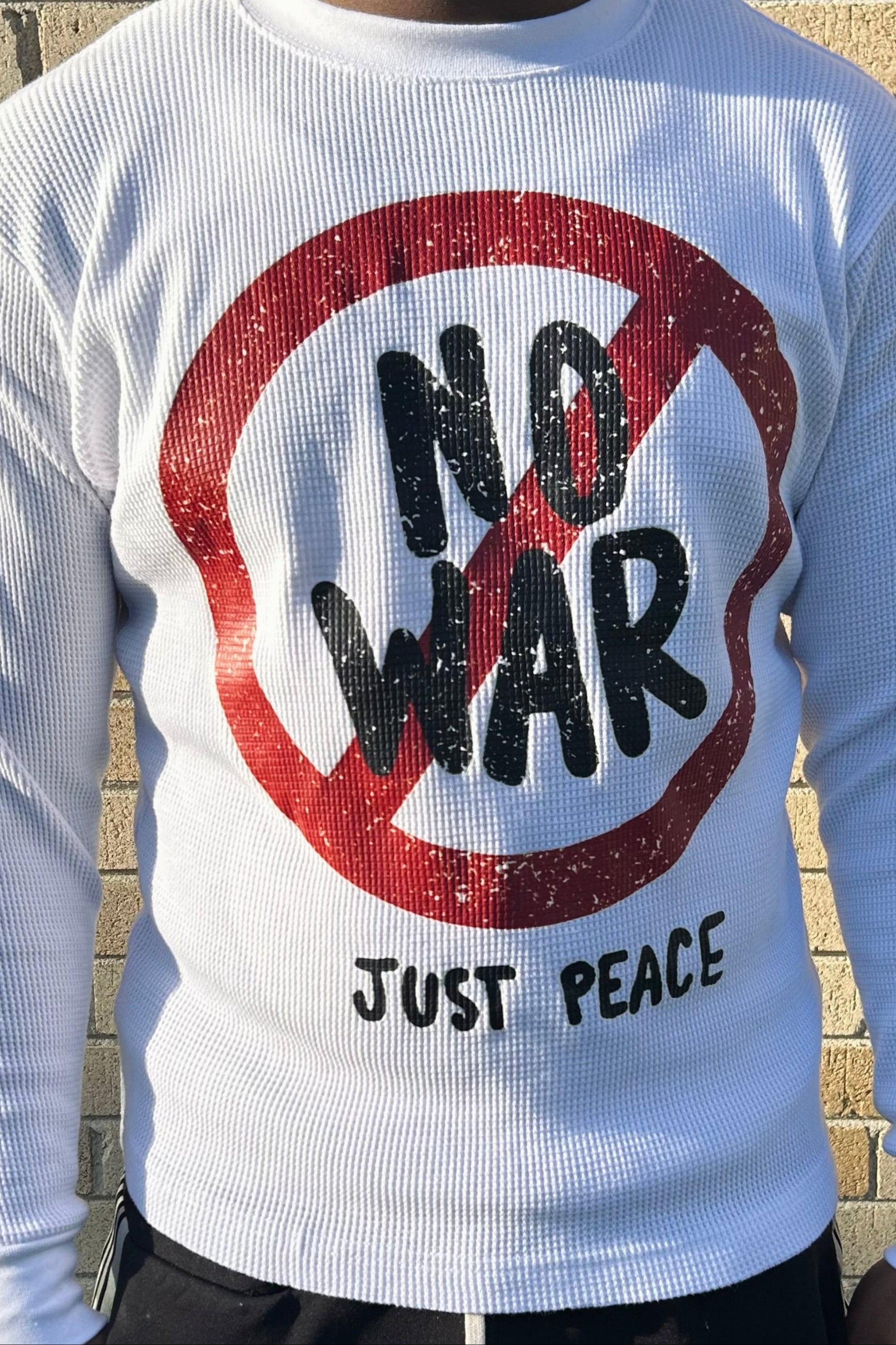 White No War Just Peace Thermal
